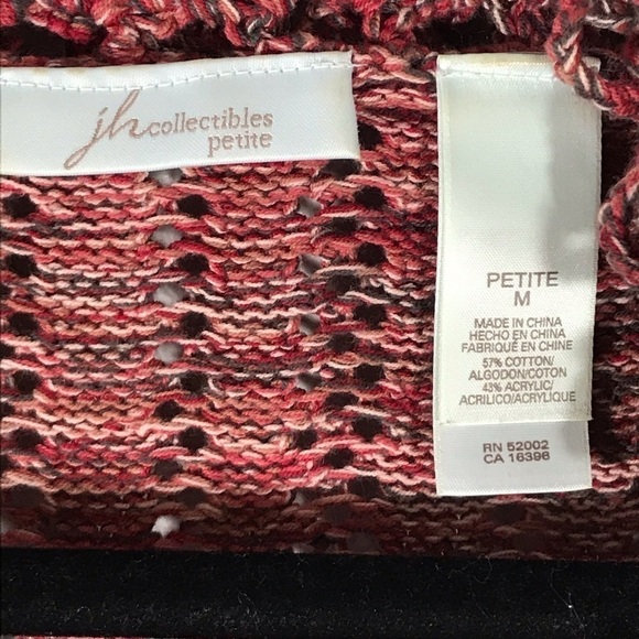 JHCollectibles Knit Ruffle Collar Cardigan Sweater.       Size PM - Picture 6 of 11